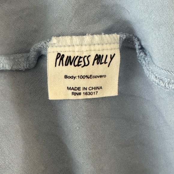 Princess Polly Blue Ruffle Smocked Romper – Size US 6 / AUS 10 - Picture 6 of 9